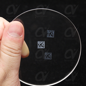 玻璃二維碼、圖案、字符激光打標(biāo)案例