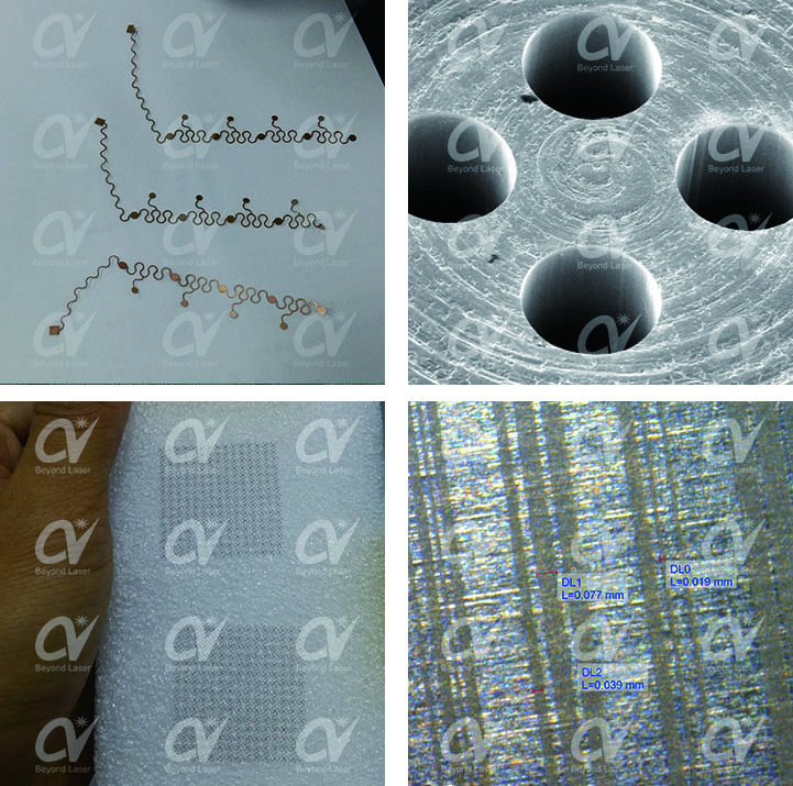 超快皮秒激光切割、鉆孔案例